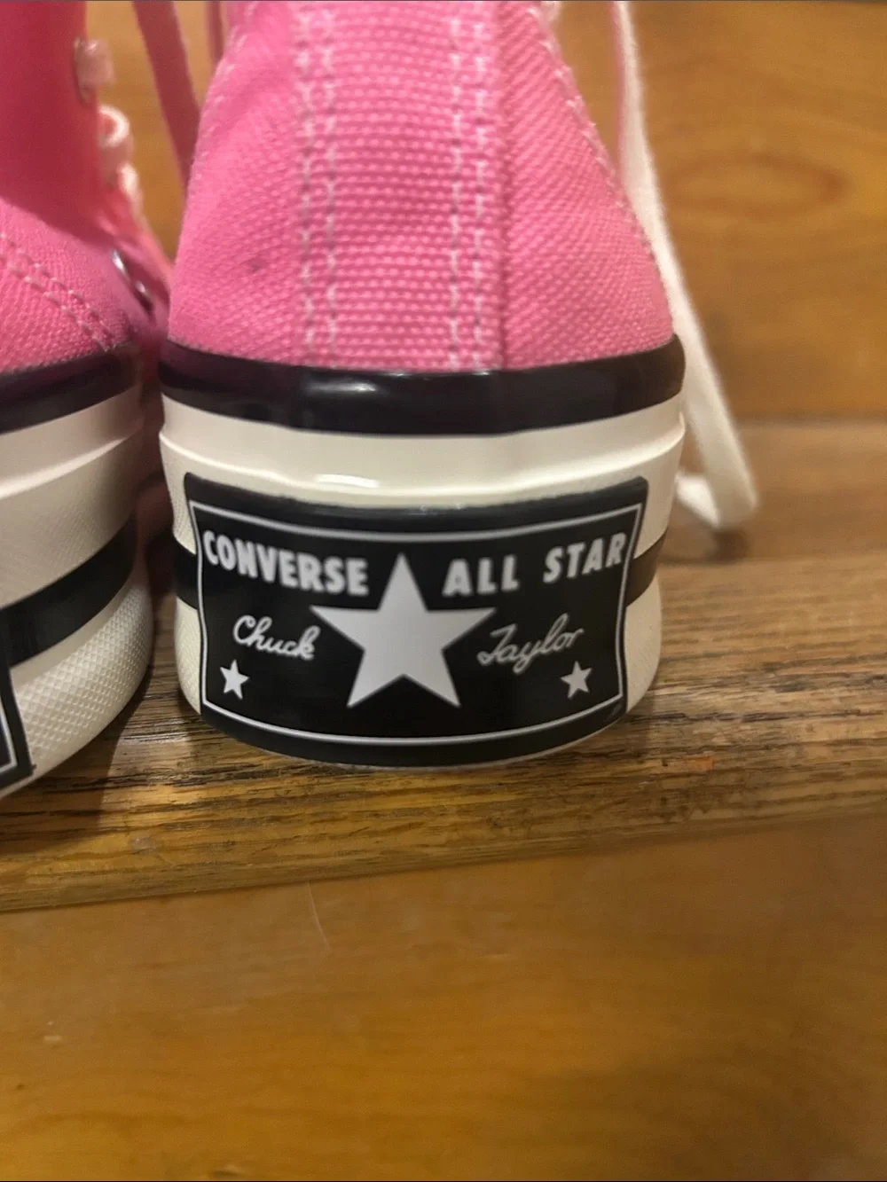 Converse Chuck Taylor All Star platform sneakers in pink canvas